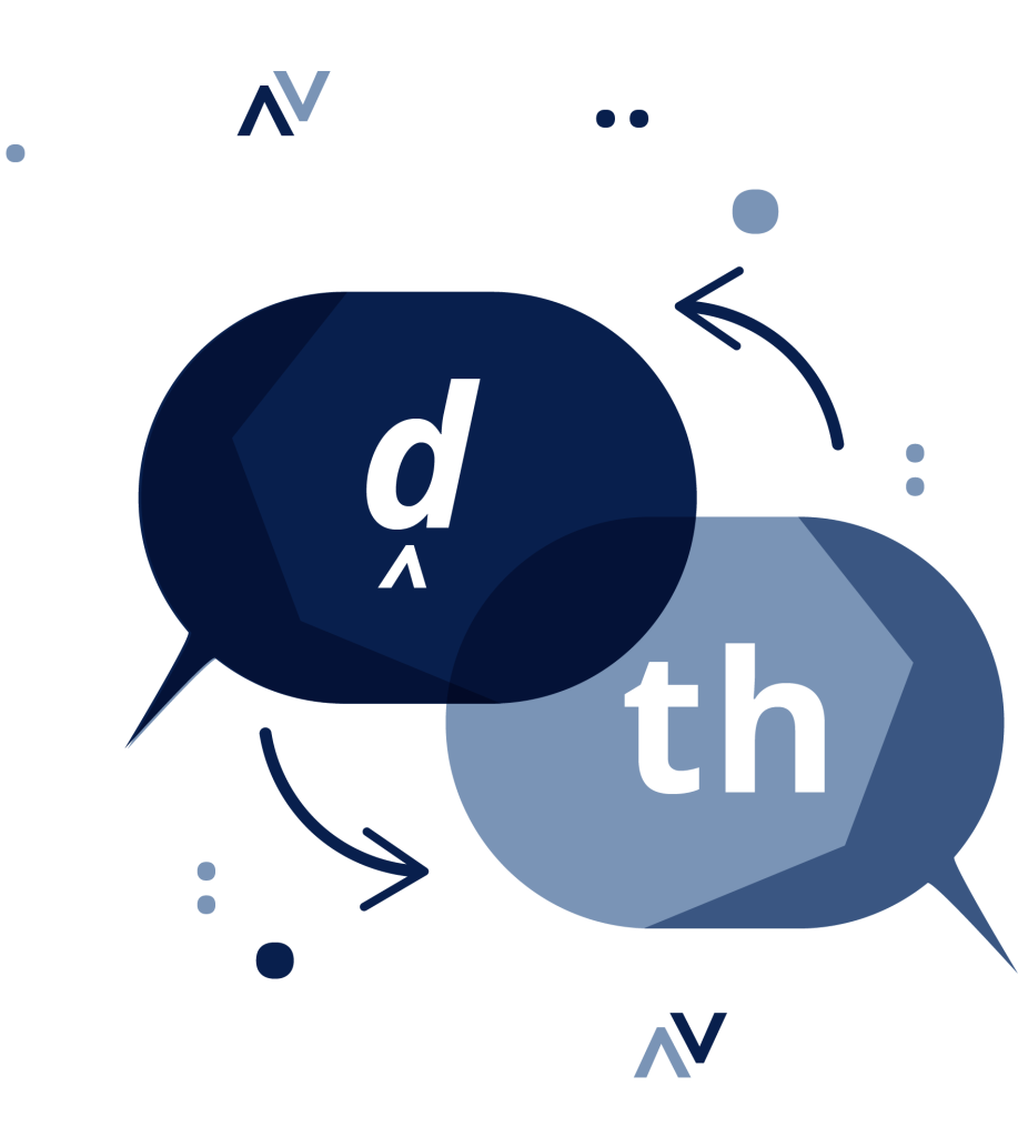 Two speech bubbles translation